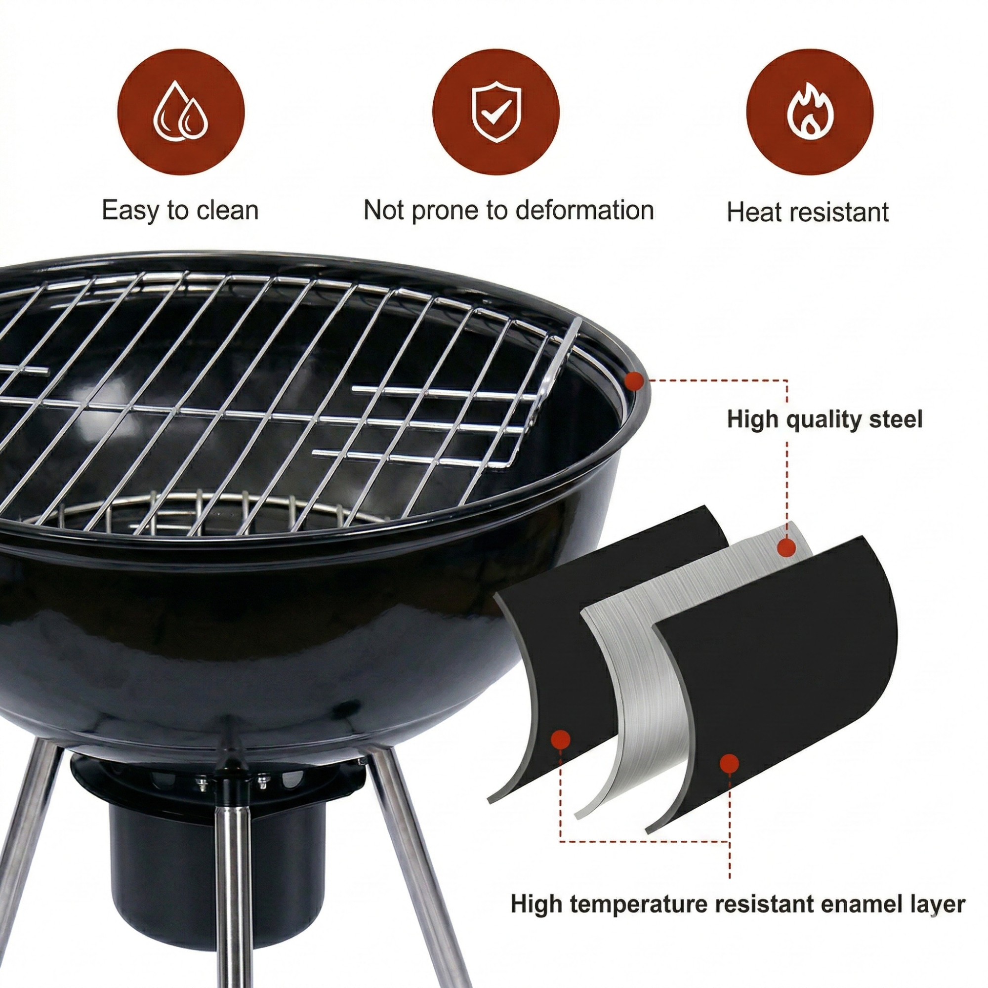 Kettle BBQ Grill Round shape
