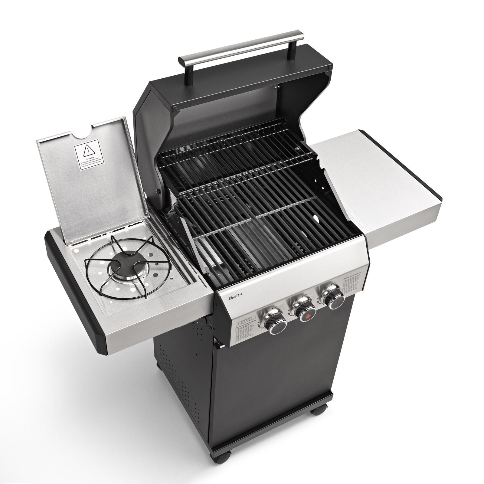 Premium Black 2+1 Gas Barbecue - CosmoGrill