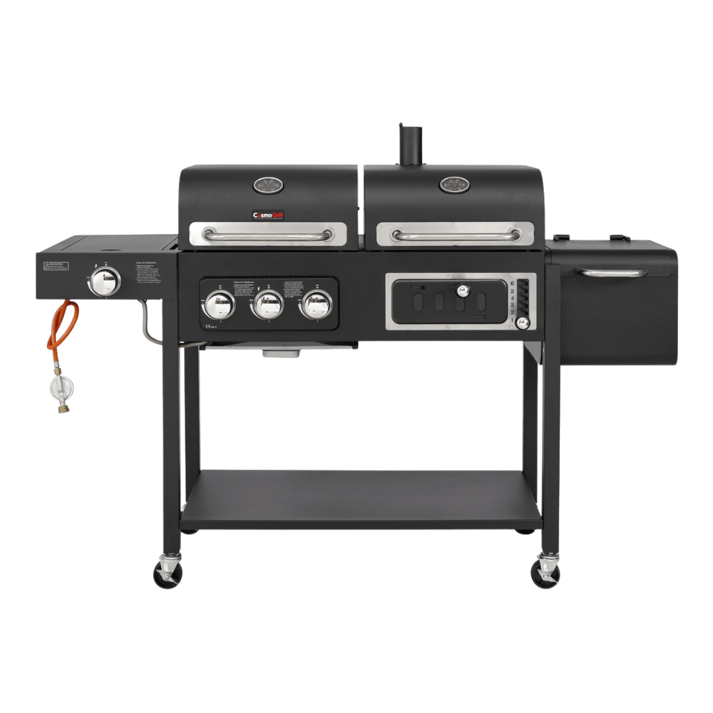 CosmoGrill Hybrid BBQ UK 3 Gas Grill and Charcoal Smoker