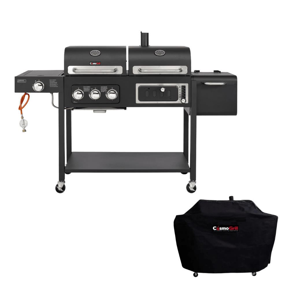 CosmoGrill Duo Hybrid BBQ and Cover for Gas and Charcoal Grilling