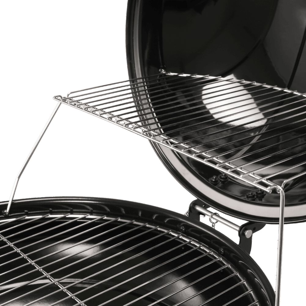 Cosmo Grill Large Kettle Charcoal BBQ with Warming Rack and Chrome-plated Steel Grill Grates