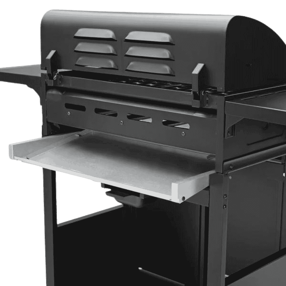 Rear View of the Cosmo Grill Original Gas 4 Burner BBQ