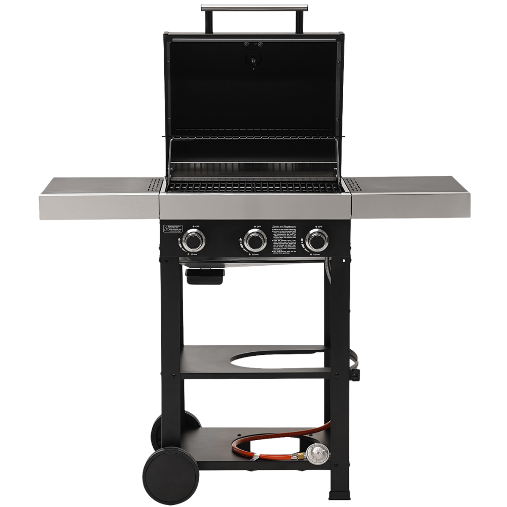 3 Burner Gas BBQ Grill Trolley