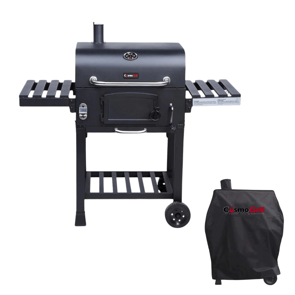 CosmoGrill XL Smoker Charcoal BBQ with Cover Weatherproof