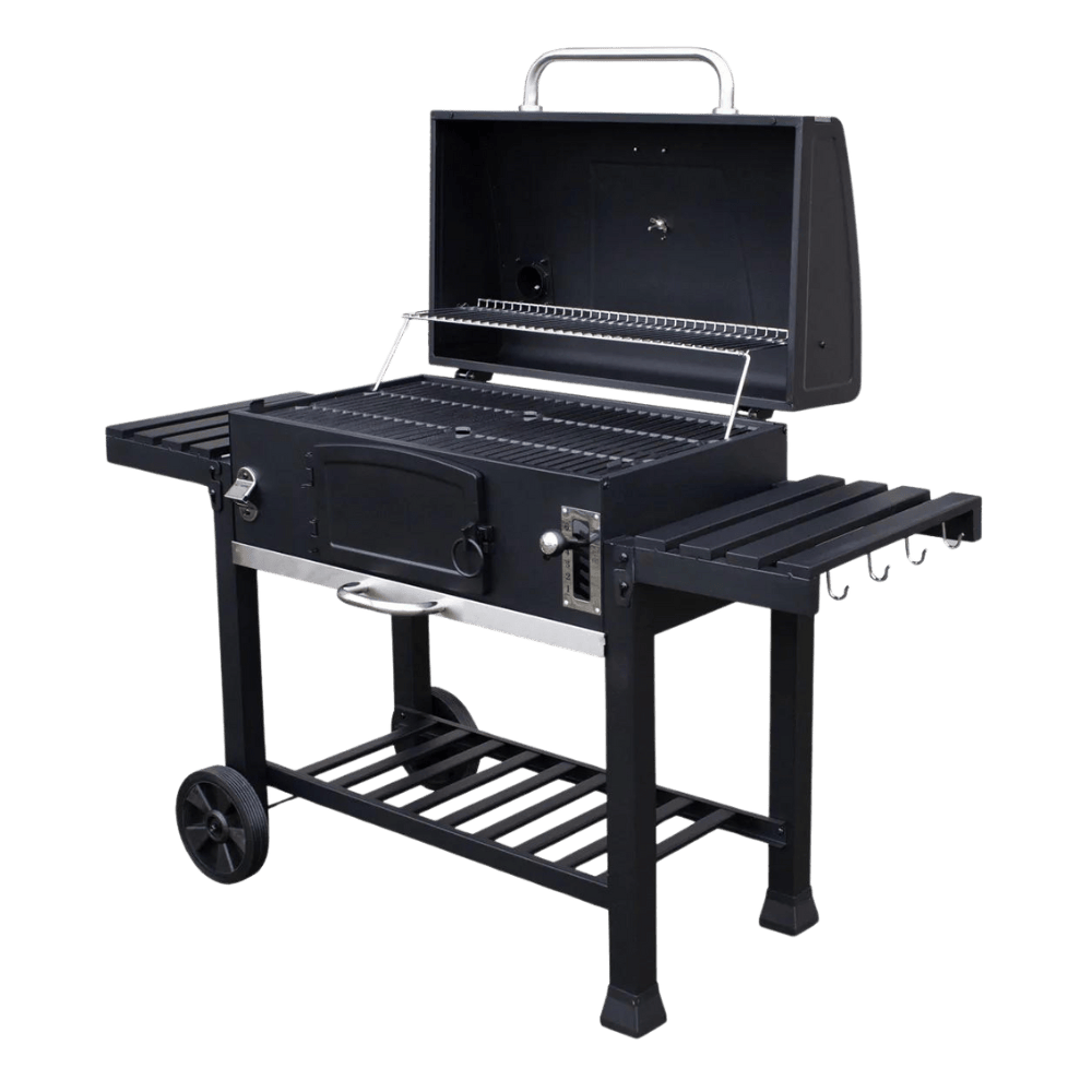 Cosmo Grill Charcoal BBQ with Cover, Adjustable Grill and Built-in Temperature Gauge